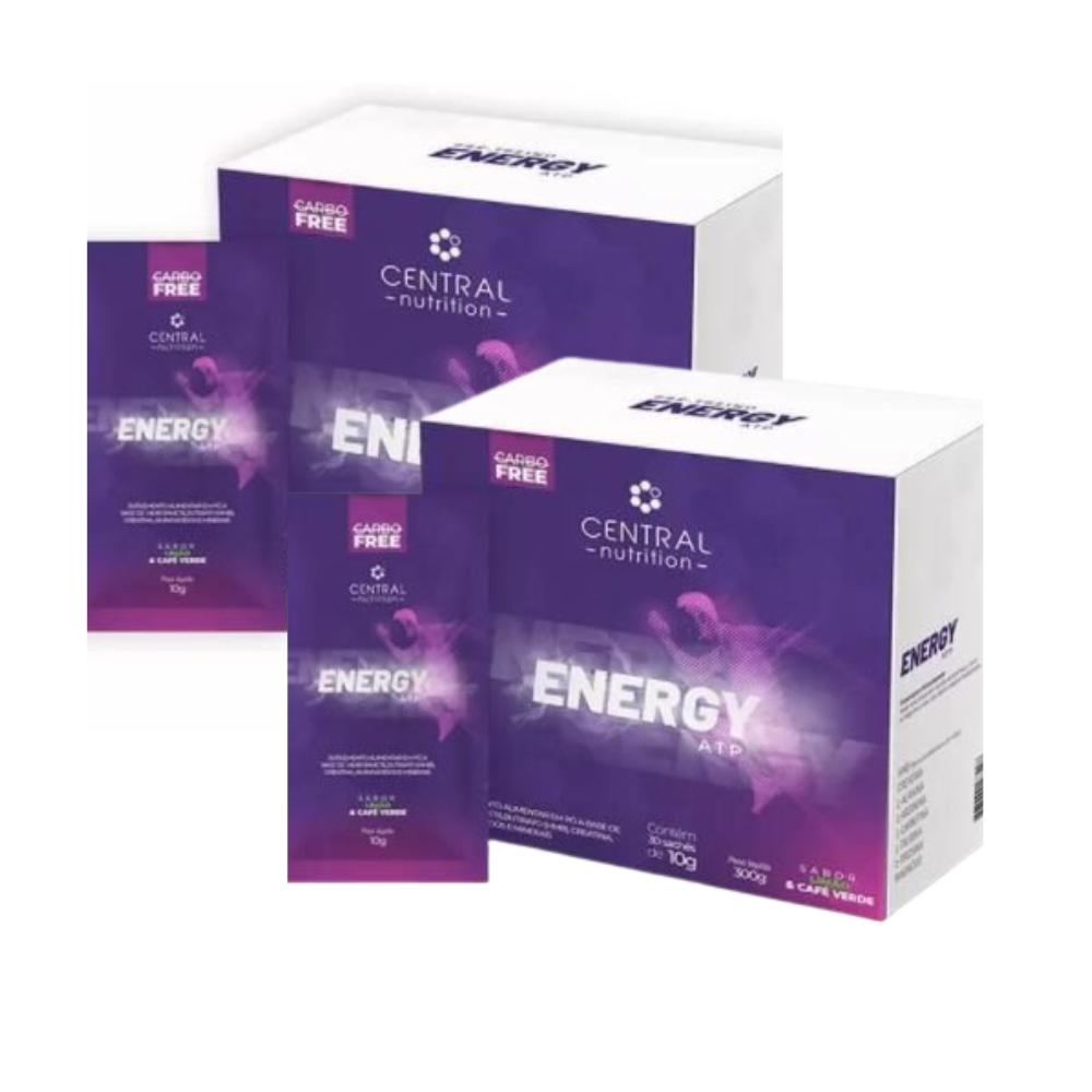 Combo 2 Energy ATP Sabor Limão 30 sachês 10g Central Nutrition