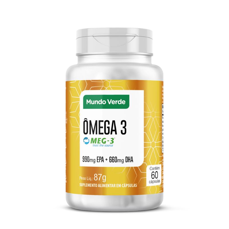 Ômega 3 EPA 990mg DHA 660mg Mundo Verde com 60 Cápsulas