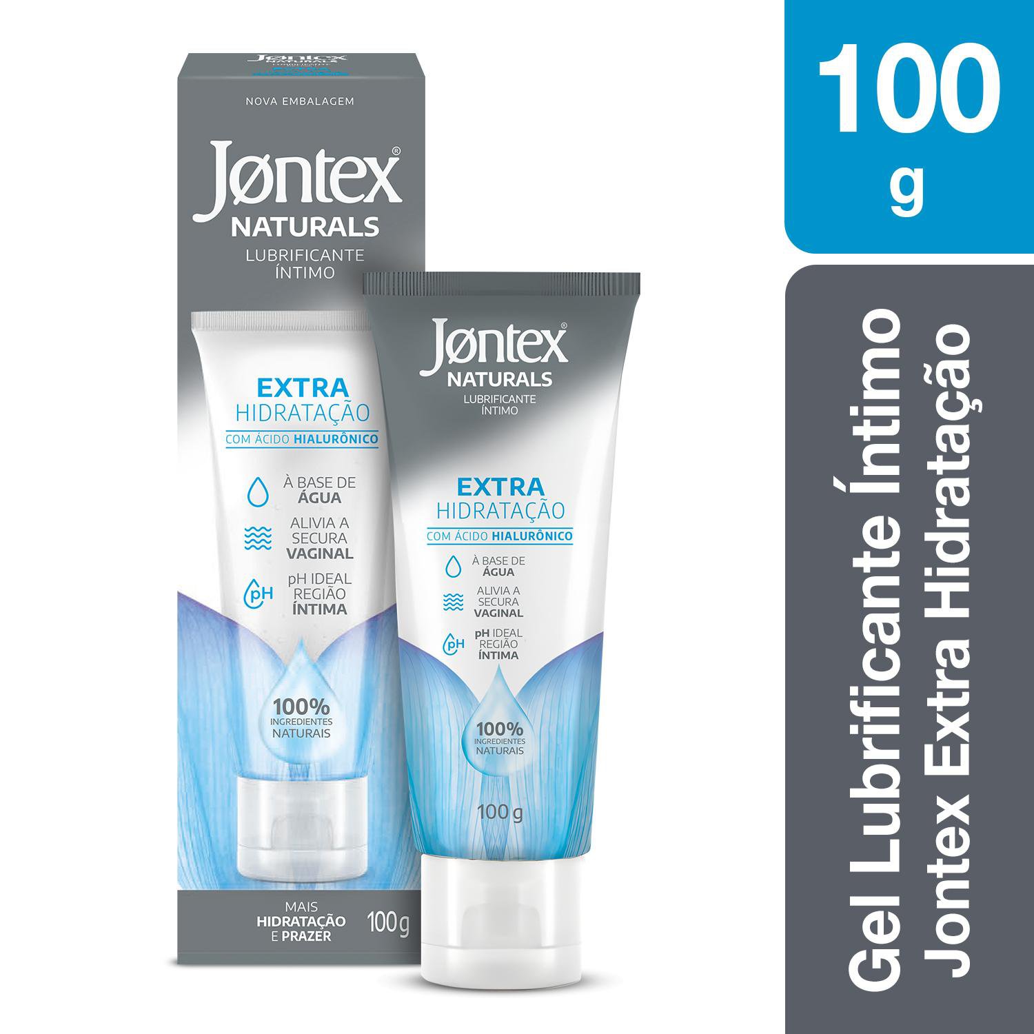 Lubrificante Íntimo Jontex Naturals Extra Hidratação 100g