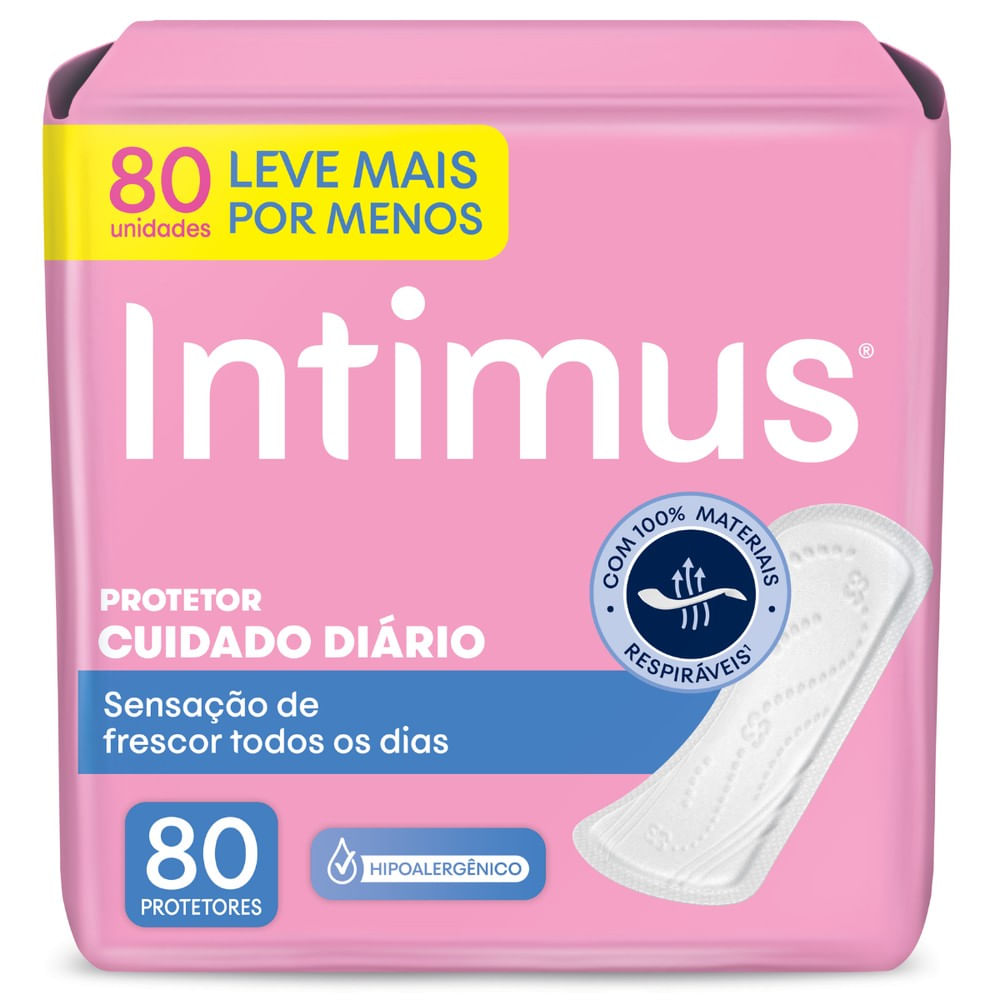 Protetor Diário Intimus Cuidado Diário 80 Unidades