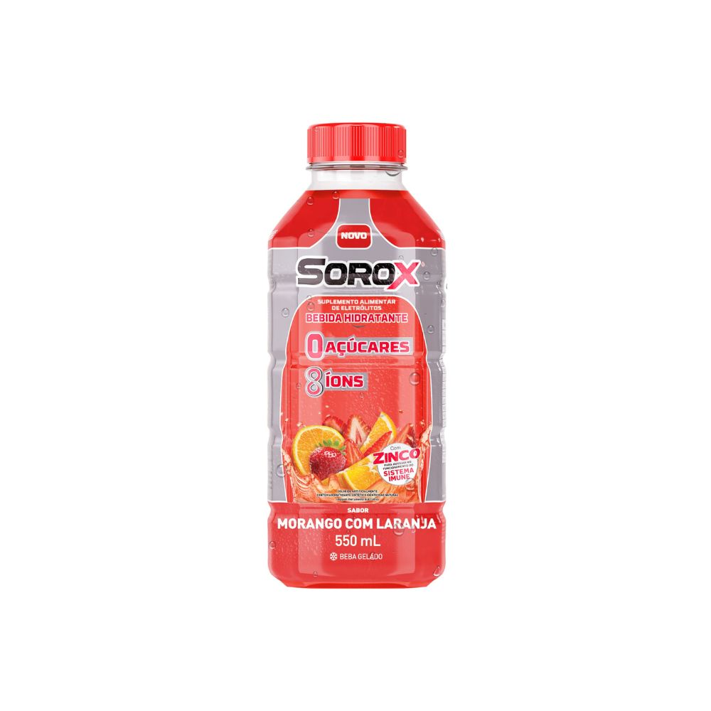 Sorox Sabor Morango com Laranja Zero Açúcar Bebida Isotônica 550ml