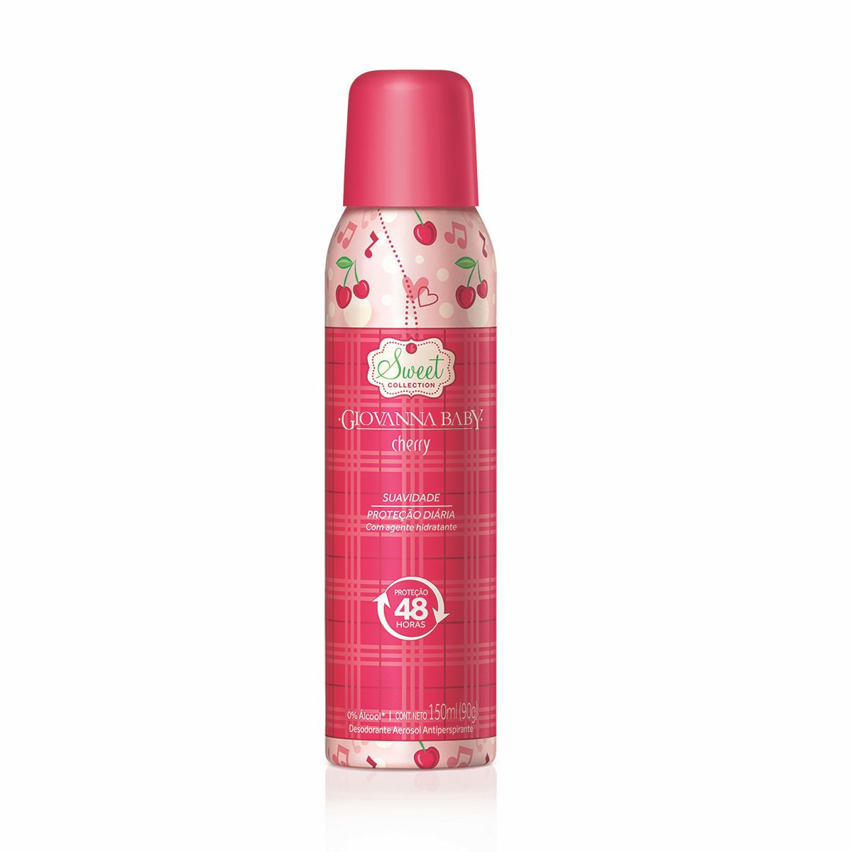 Desodorante Antiperspirante Giovanna Baby Cherry 48h Aerossol 150ml