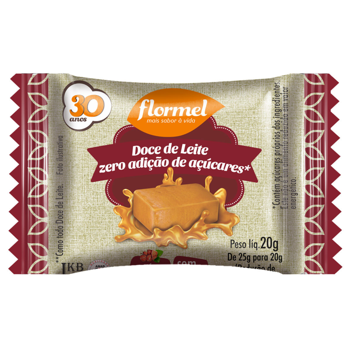 Doce de Leite Zero açucar Flormel 20g