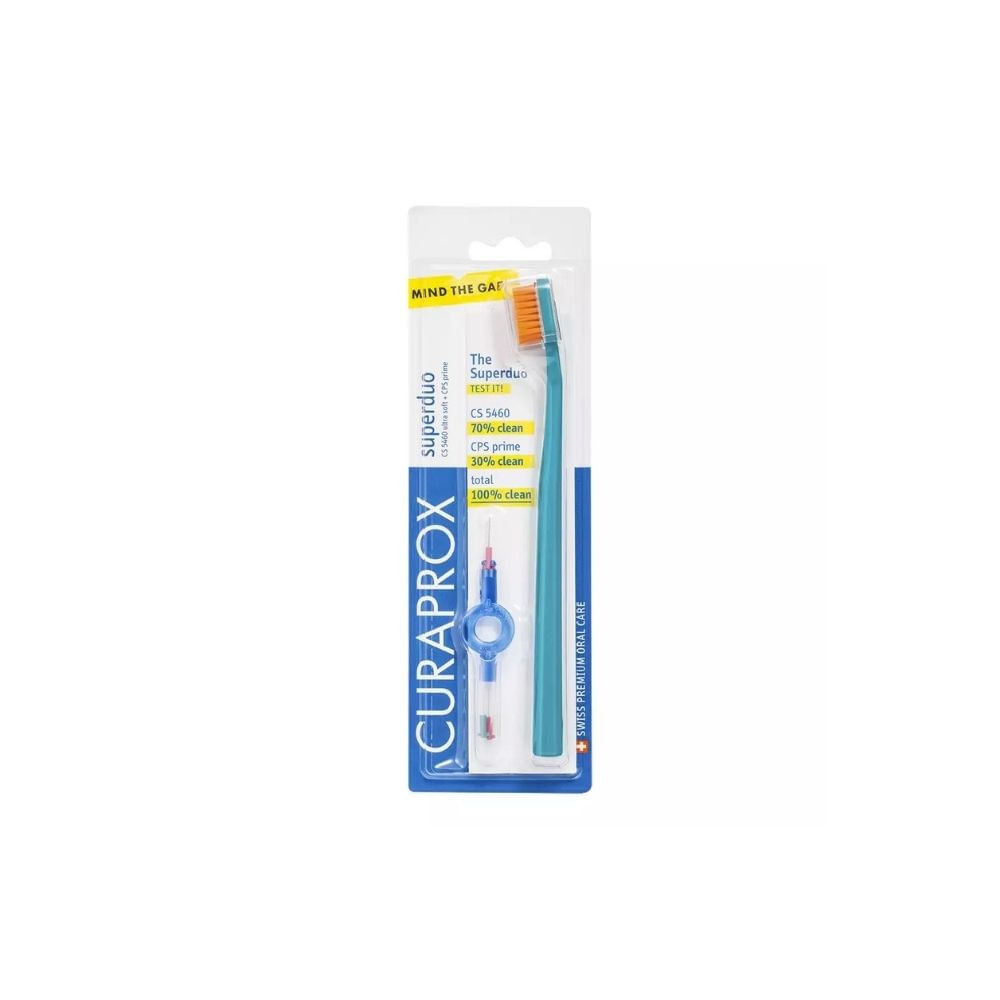 Escova Dental Curaprox Super Duo + Limpador Interdental