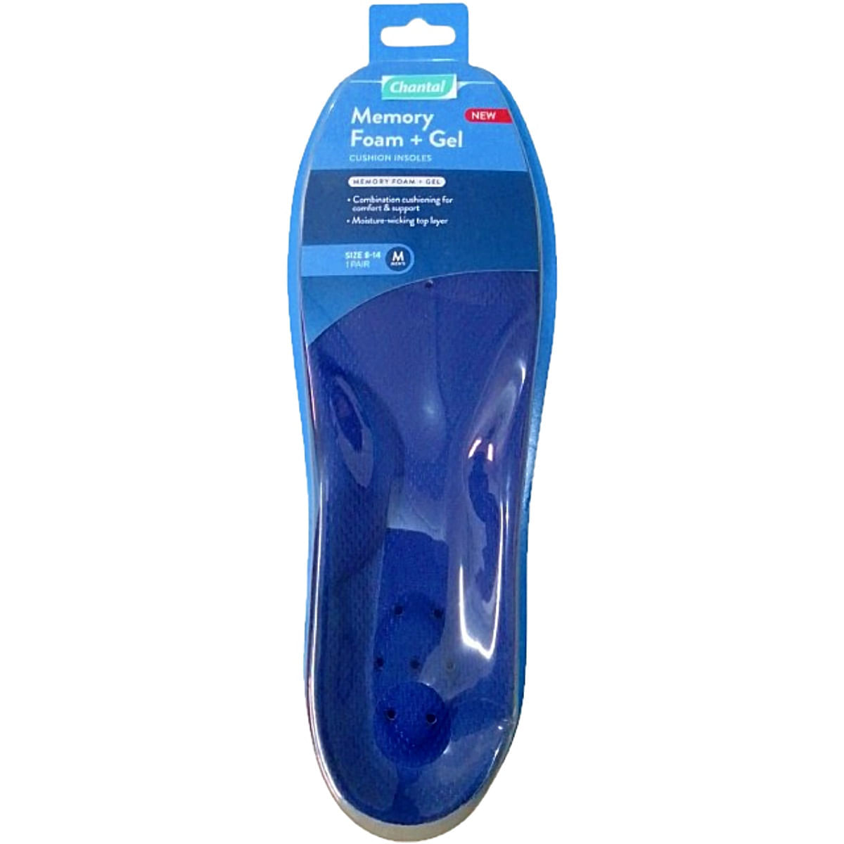 Palmilha Memory Foam Plus + Gel Chantal Tamanhos 39-45 - Par
