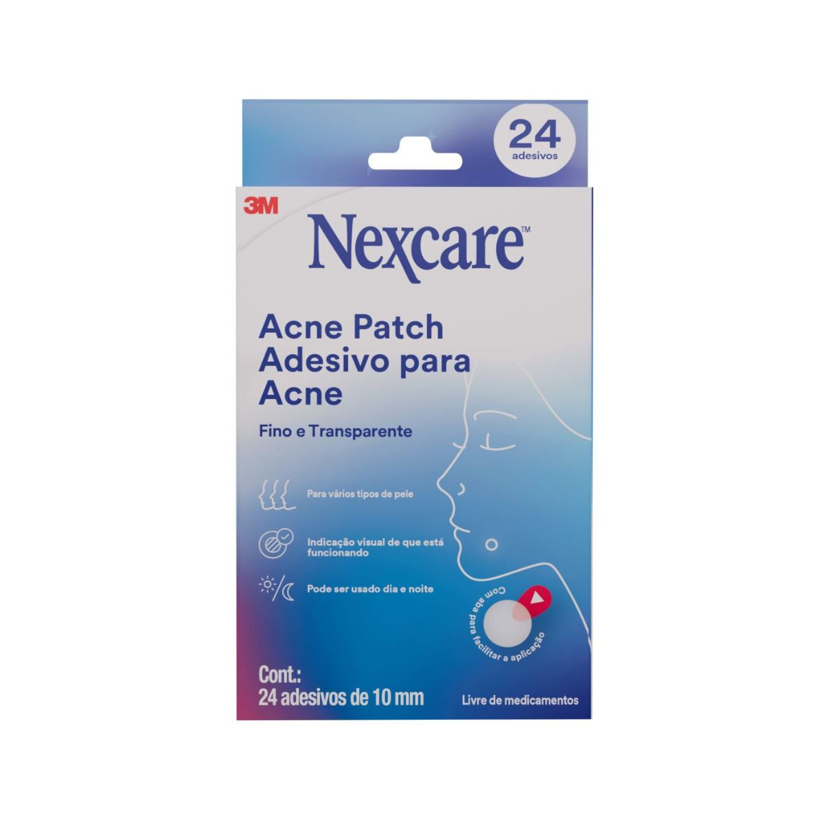 Adesivo Para Acne Nexcare 10mm 24 Unidades