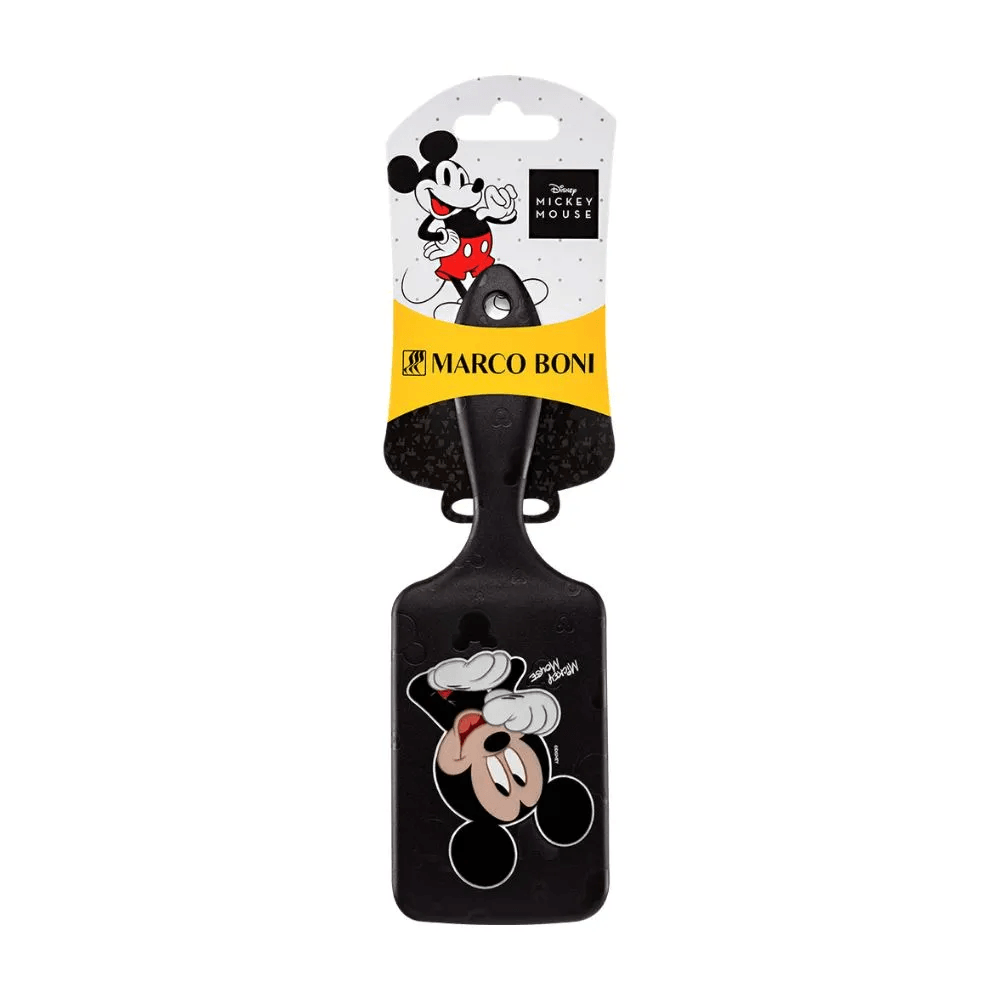 Escova Para Cabelo Marco Boni Raquete Preta Mickey Mouse 1 Unidade