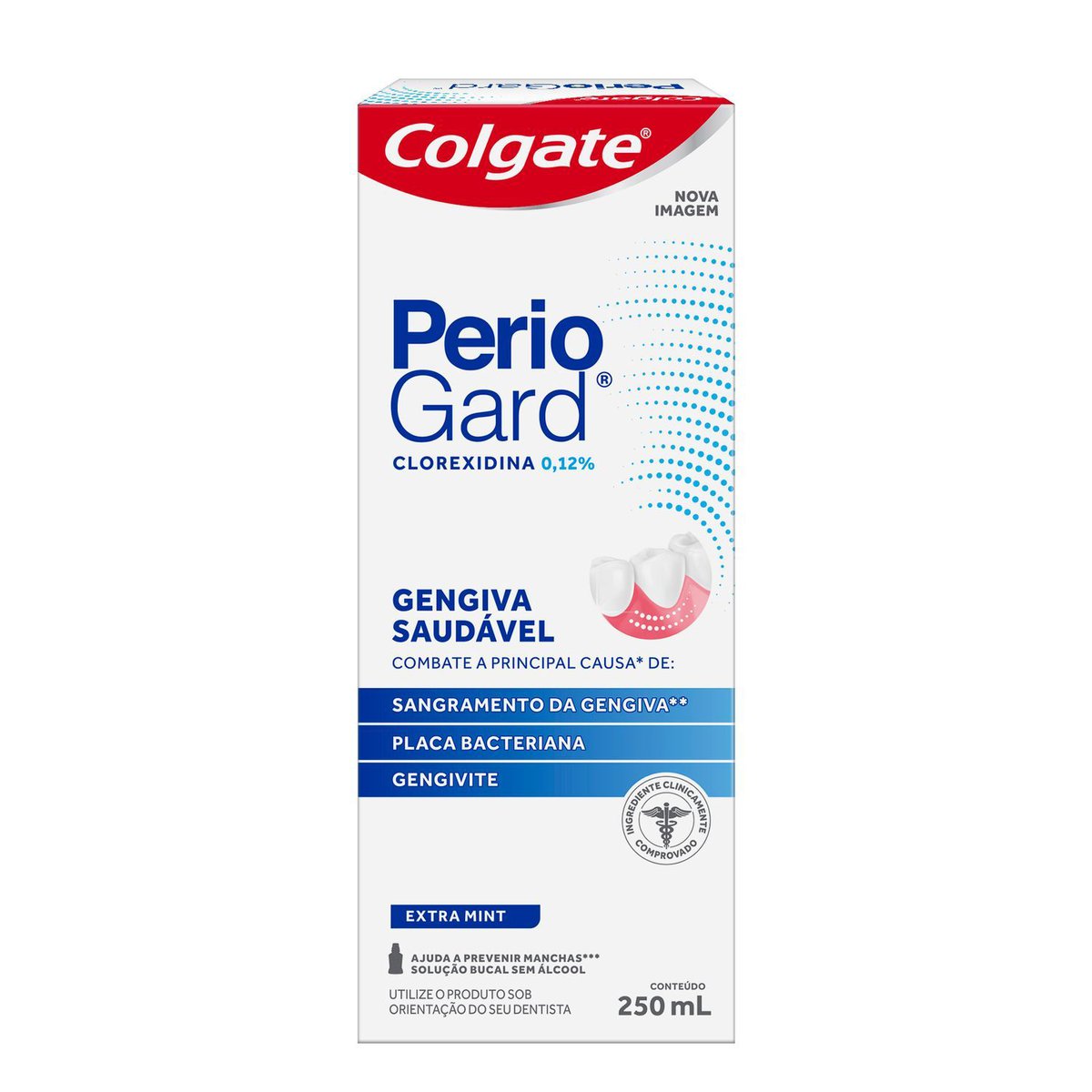 Enxaguante Bucal Colgate PerioGard Extra Mint Sem Álcool 250ml