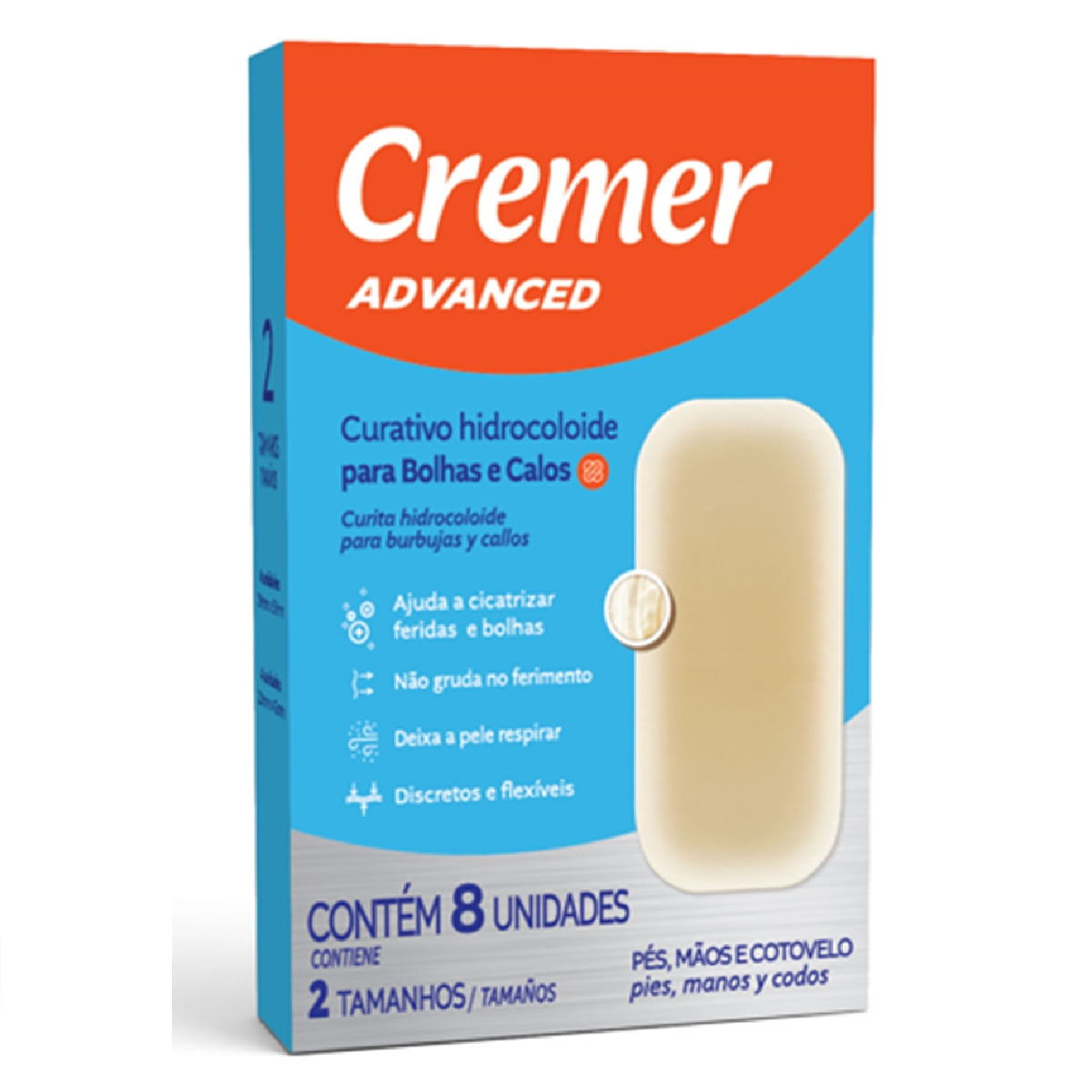 Curativo Cremer Hidrocoloide Para Bolhas E Calos Com 8 Unidades