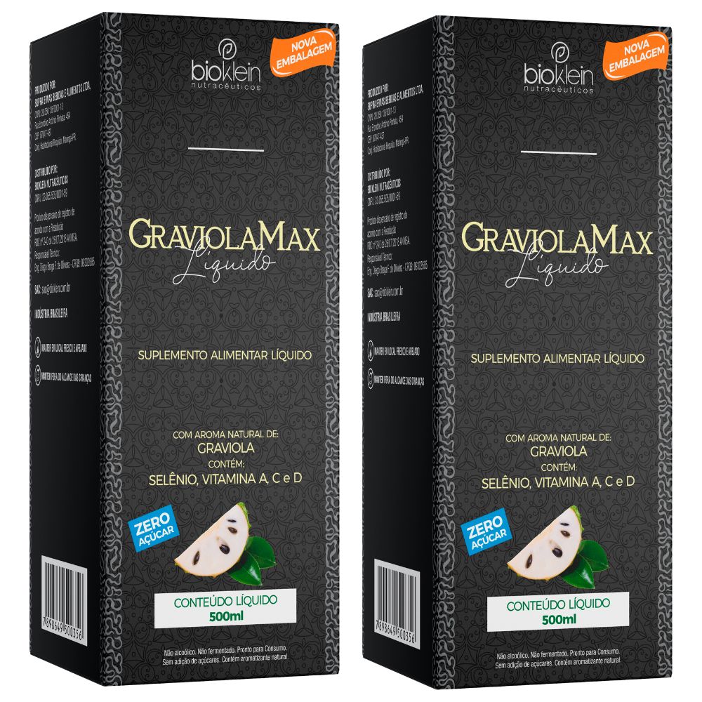 KIT 2X GraviolaMax ( Graviola, Selênio e Vitaminas) 500ml - Bioklein