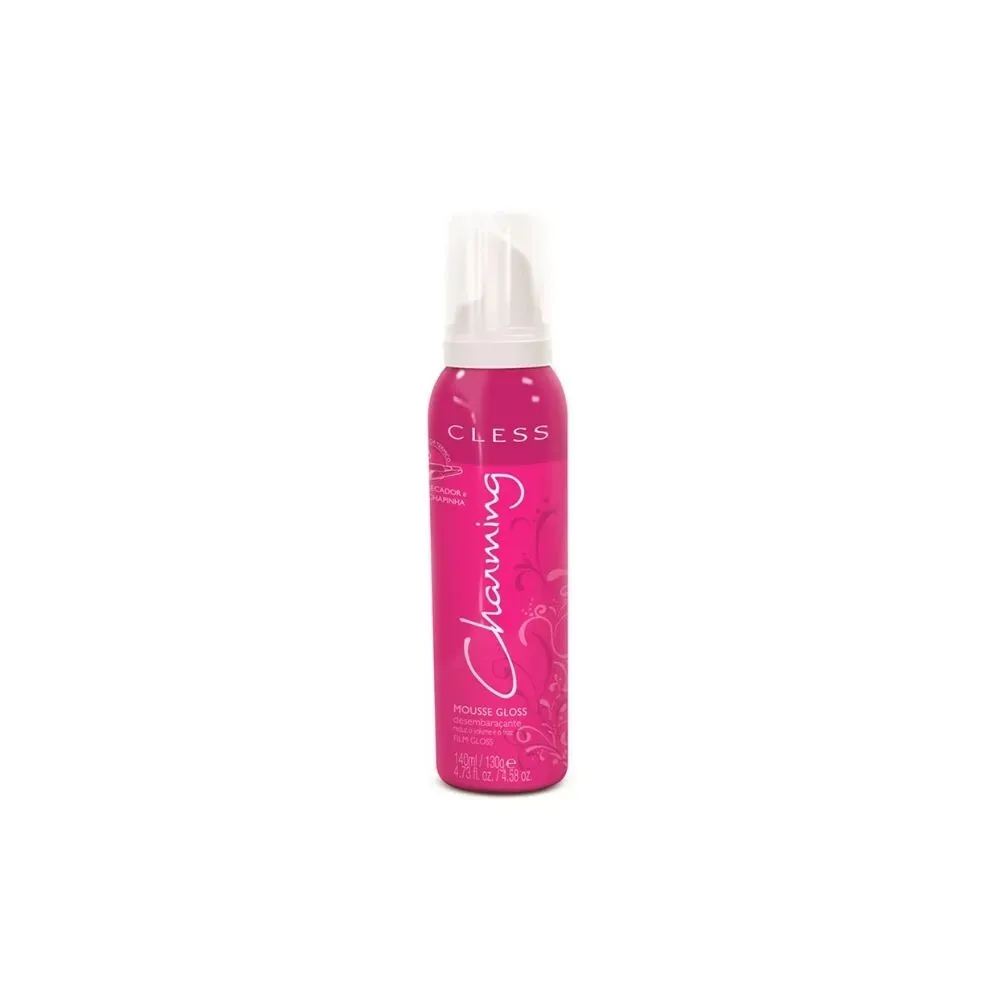 Mousse Capilar Charming Gross Eu Amo Extra Brilho Proteção Térmica 140ml
