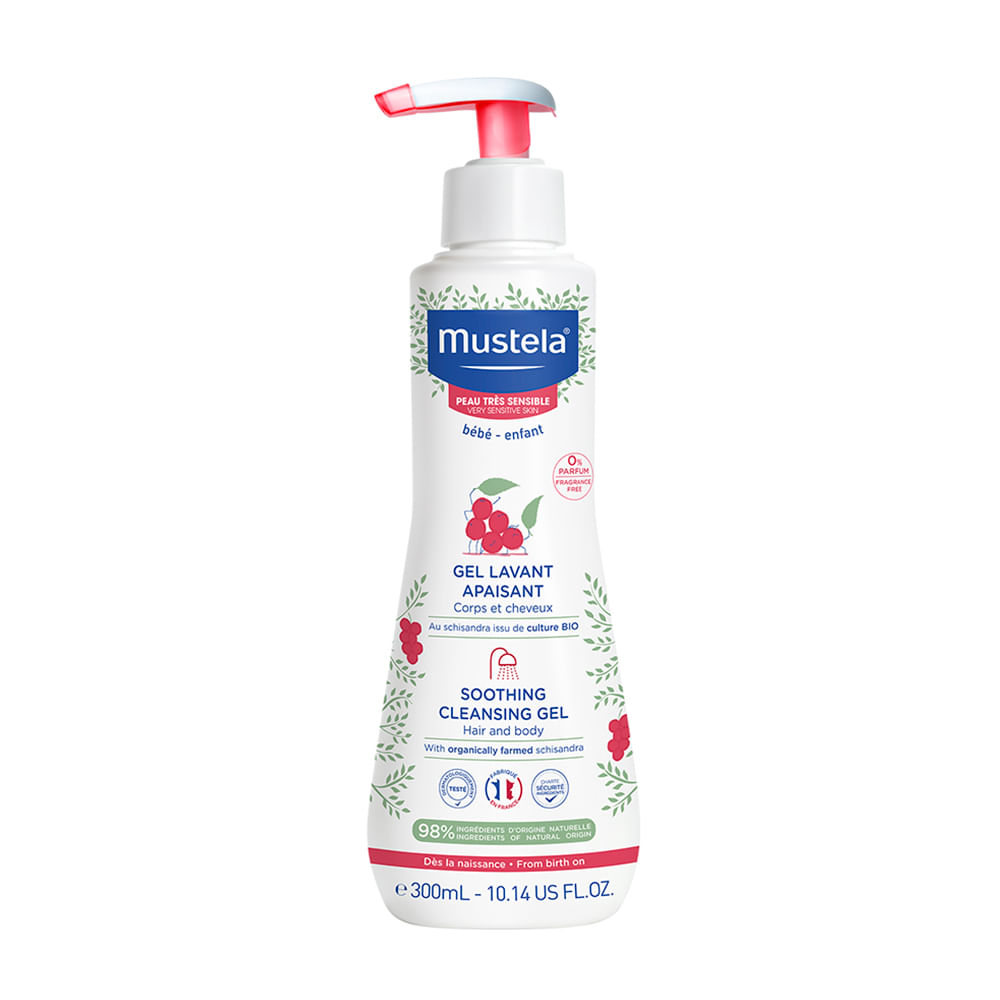 Gel Lavante Mustela Bebê Calmante Pele Muito Sensível 300ml