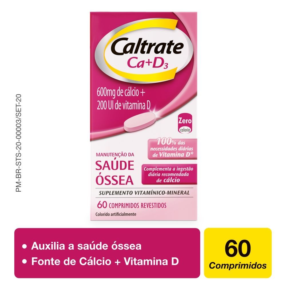 Caltrate 600 + D 600mg + 400UI 60 Comprimidos Revestidos