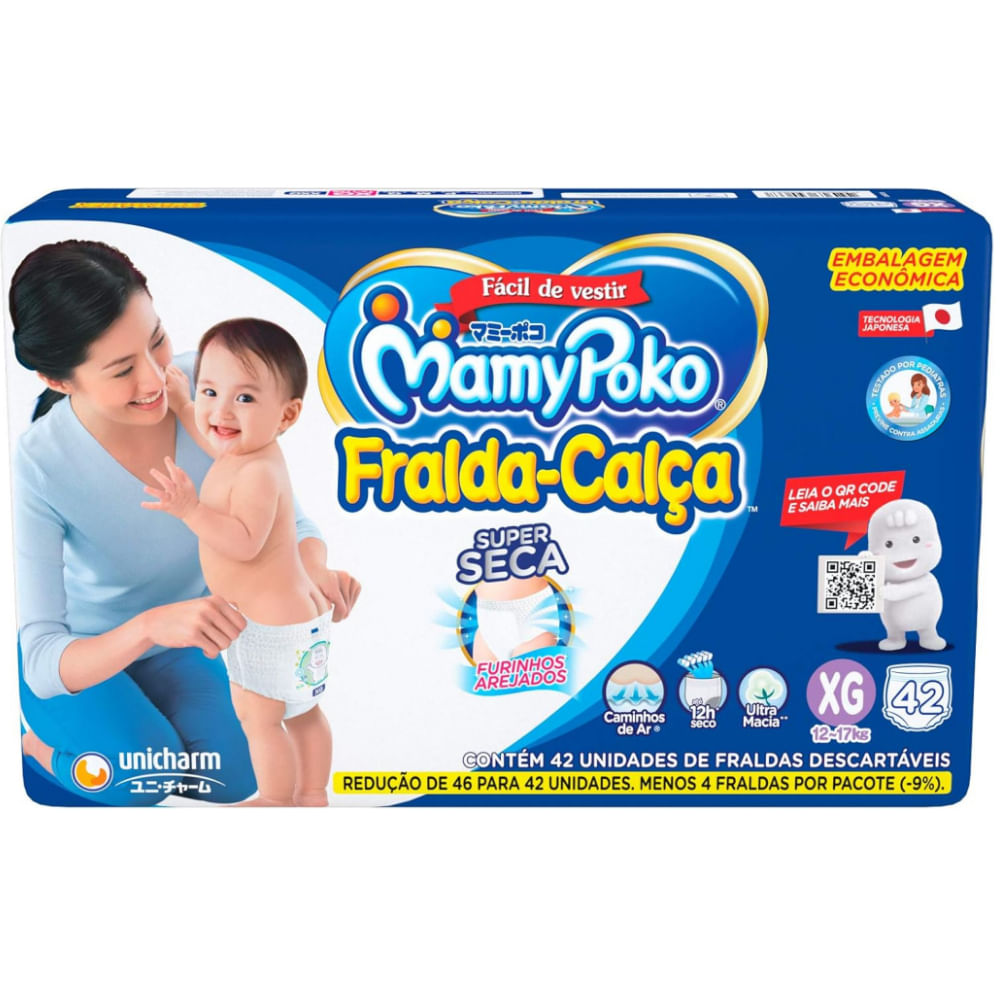 Fralda-Calça MamyPoko Super Seca XG 42 Unidades