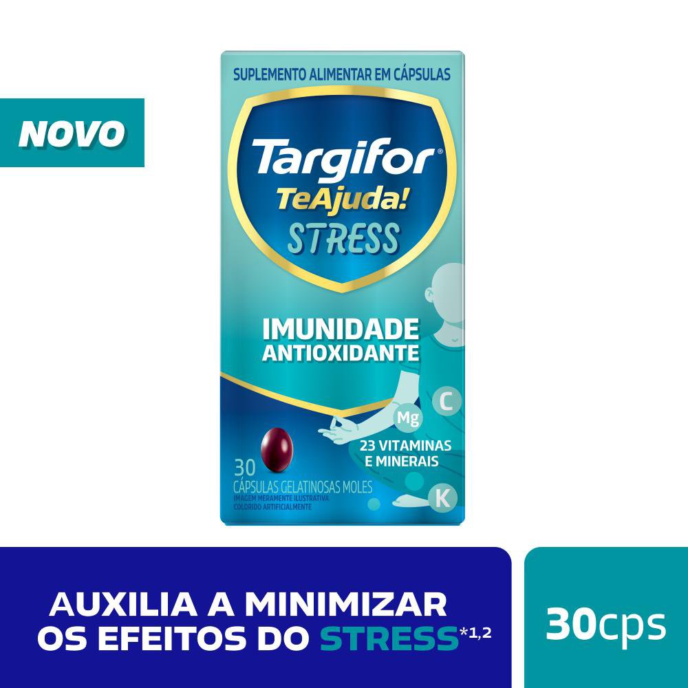 Suplemento Alimentar Targifor Te Ajuda Stress 30 Capsulas