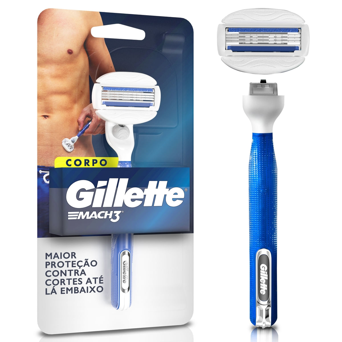 Aparelho de Depilação Corporal Descartável Gillette Mach3 1 Unidade