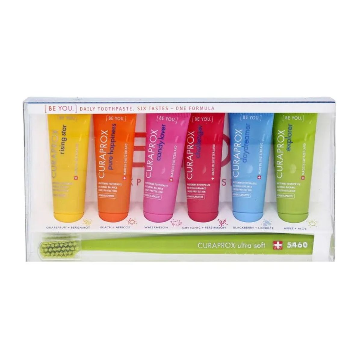 Kit Curaprox 1 Escova Dental + 6 Creme Dental 15g