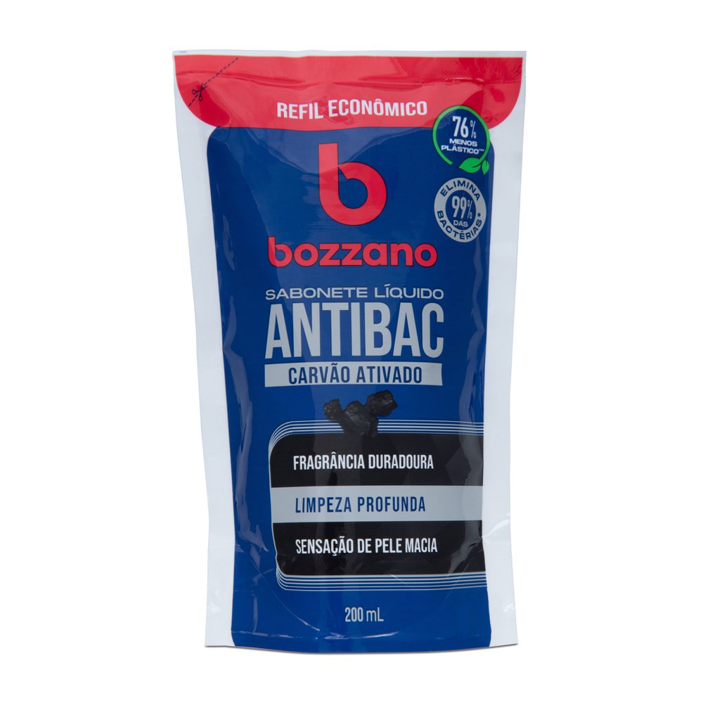 Sabonete Líquido Bozzano Antibac Carvão Ativado Refil 200ml