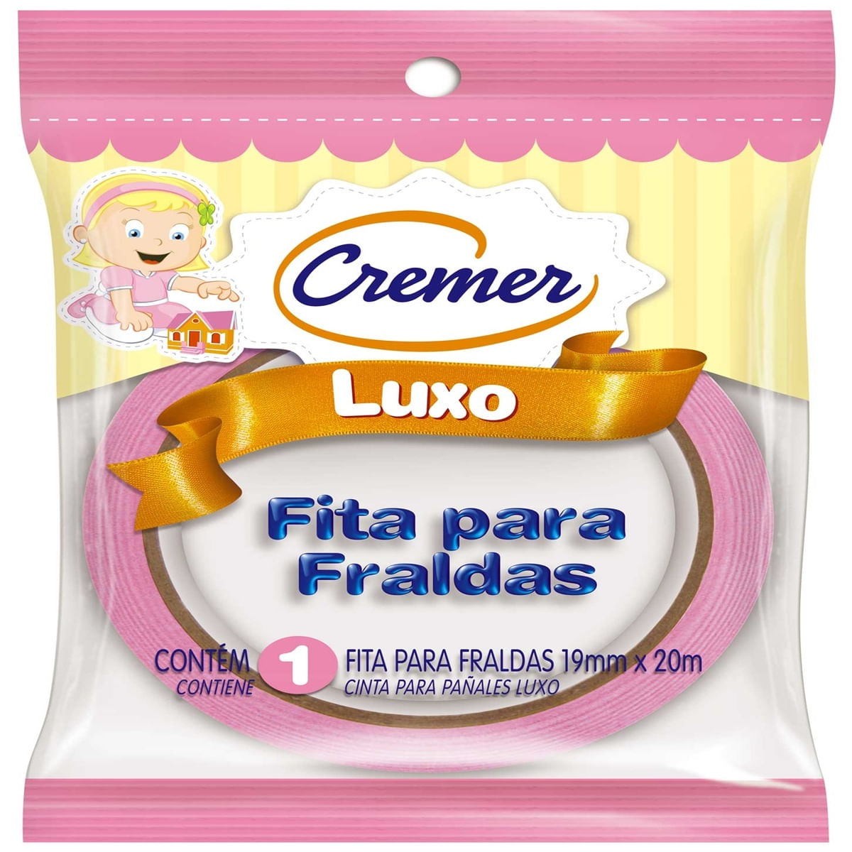 Fita Adesiva Cremer Rosa Infantil 19x20m