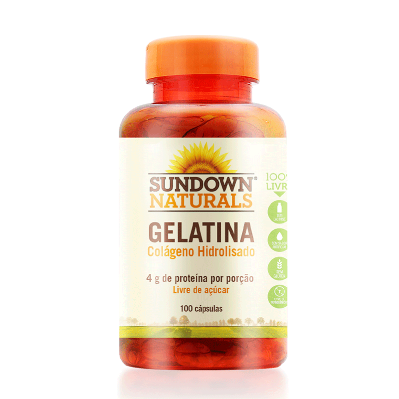 Colágeno Gelatina Sundown 650mg 100 Cápsulas