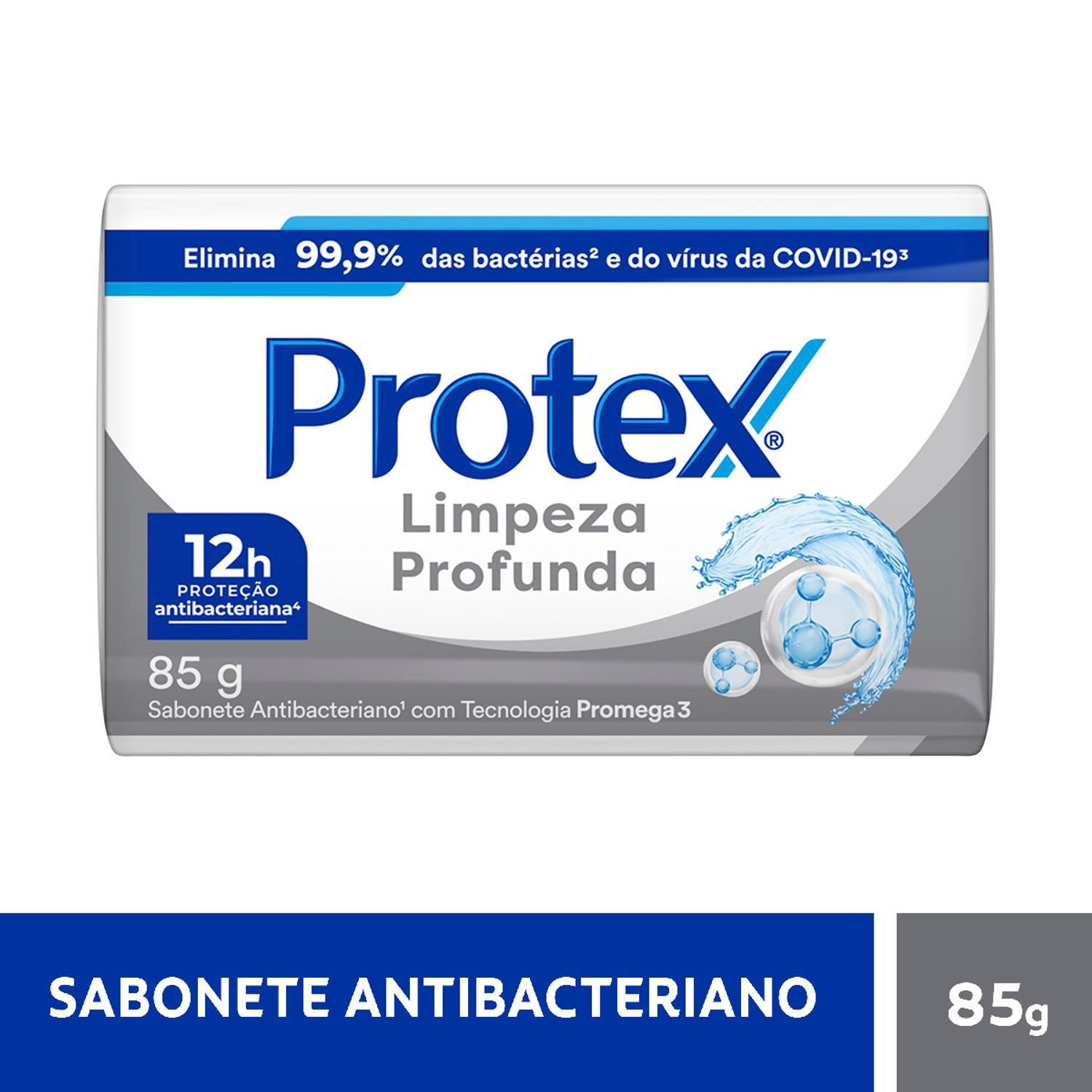 Sabonete em Barra Protex Limpeza Profunda Original Antibacteriano 85g