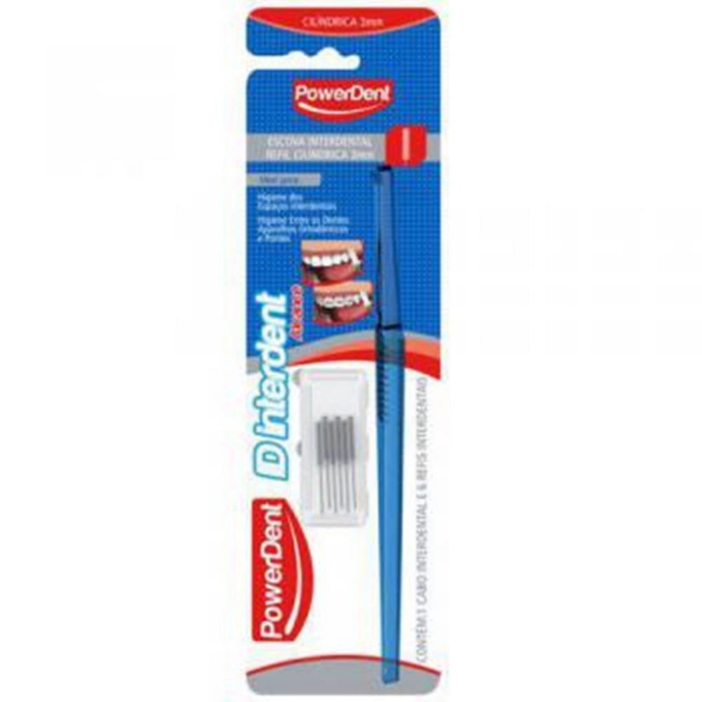Escova Powerdent ID Interdental 6 Refis (Cilíndrica 3mm)