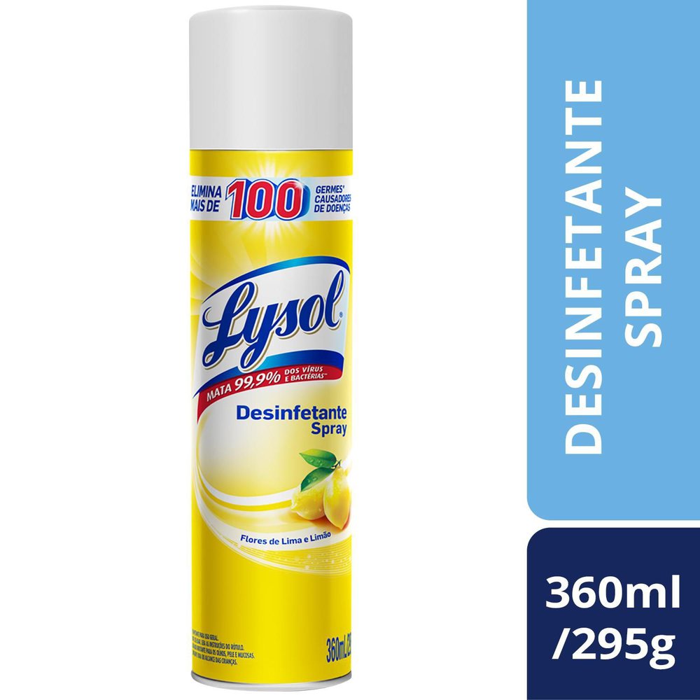 Desinfetante Spray Lysol - Flores de Lima Limão 295g