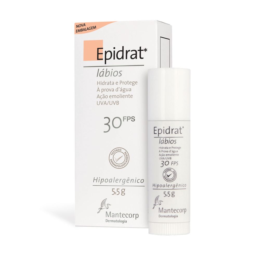 Hidratante Labial Mantecorp Skincare Epidrat FPS 30 5,5g