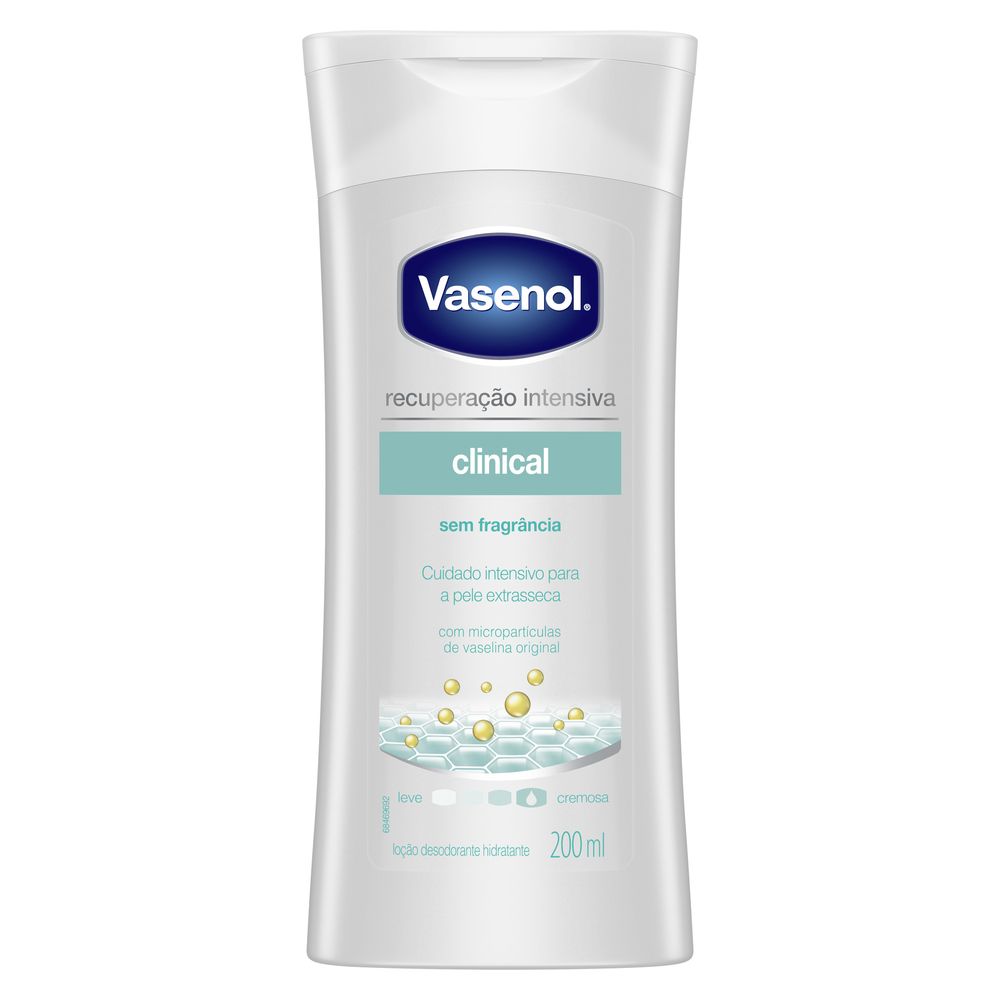 Loção Desodorante Hidratante Vasenol Clinical 200 ml