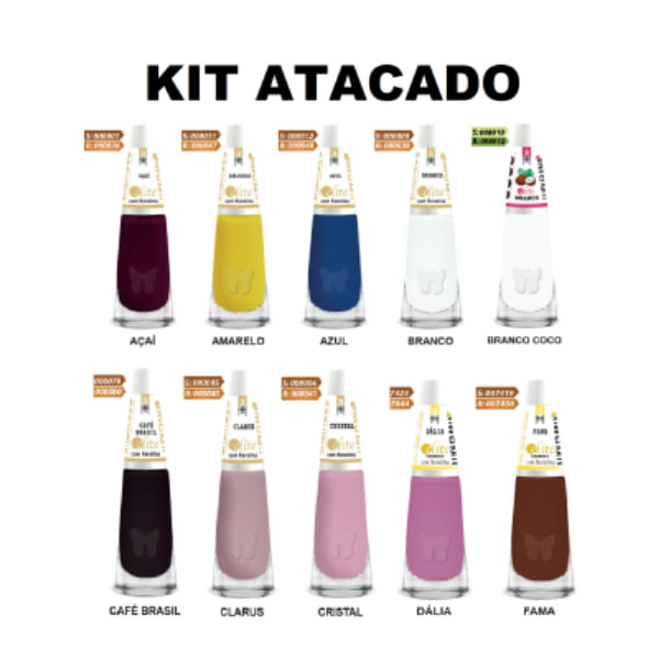 Kit C/ 10 Unid. De Esmaltes Ludurana Cremoso