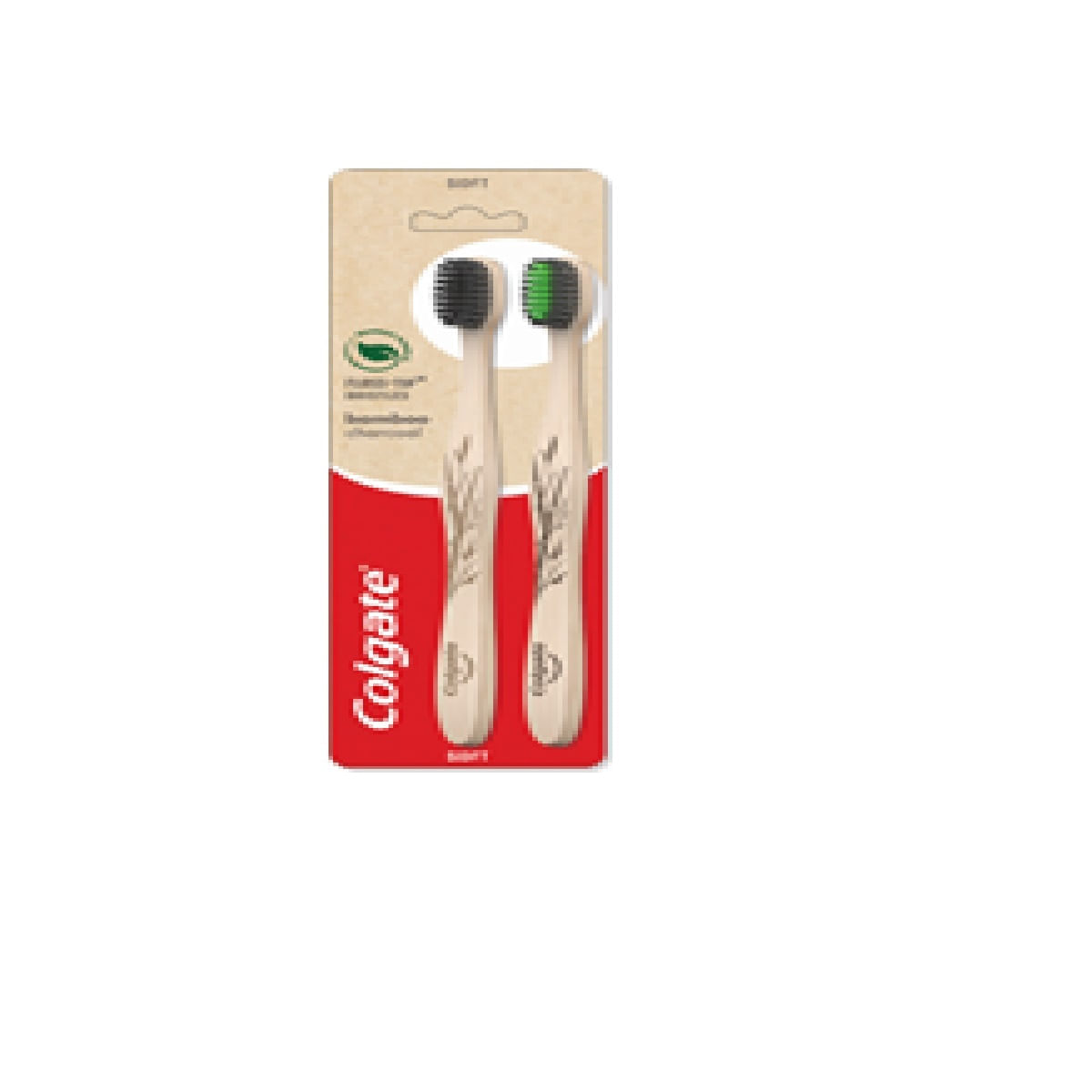 Escova Dental Colgate Bamboo Carvão Ativado Cerdas Macias 2 Unidades