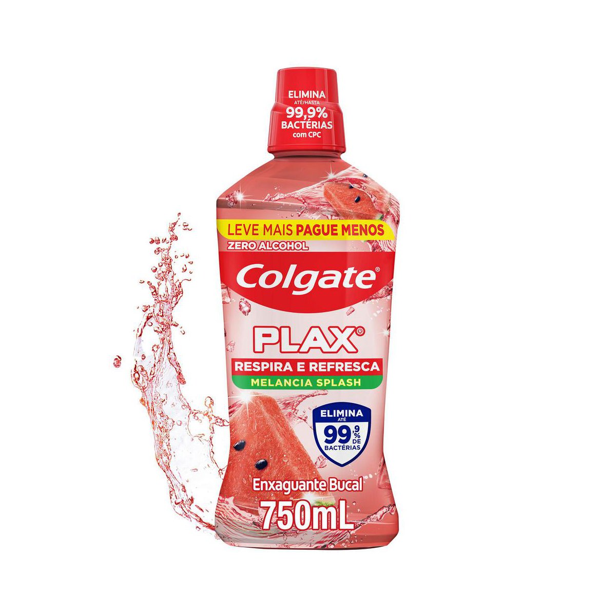 Enxaguante Bucal Colgate Plax Zero Álcool Melancia 750ml