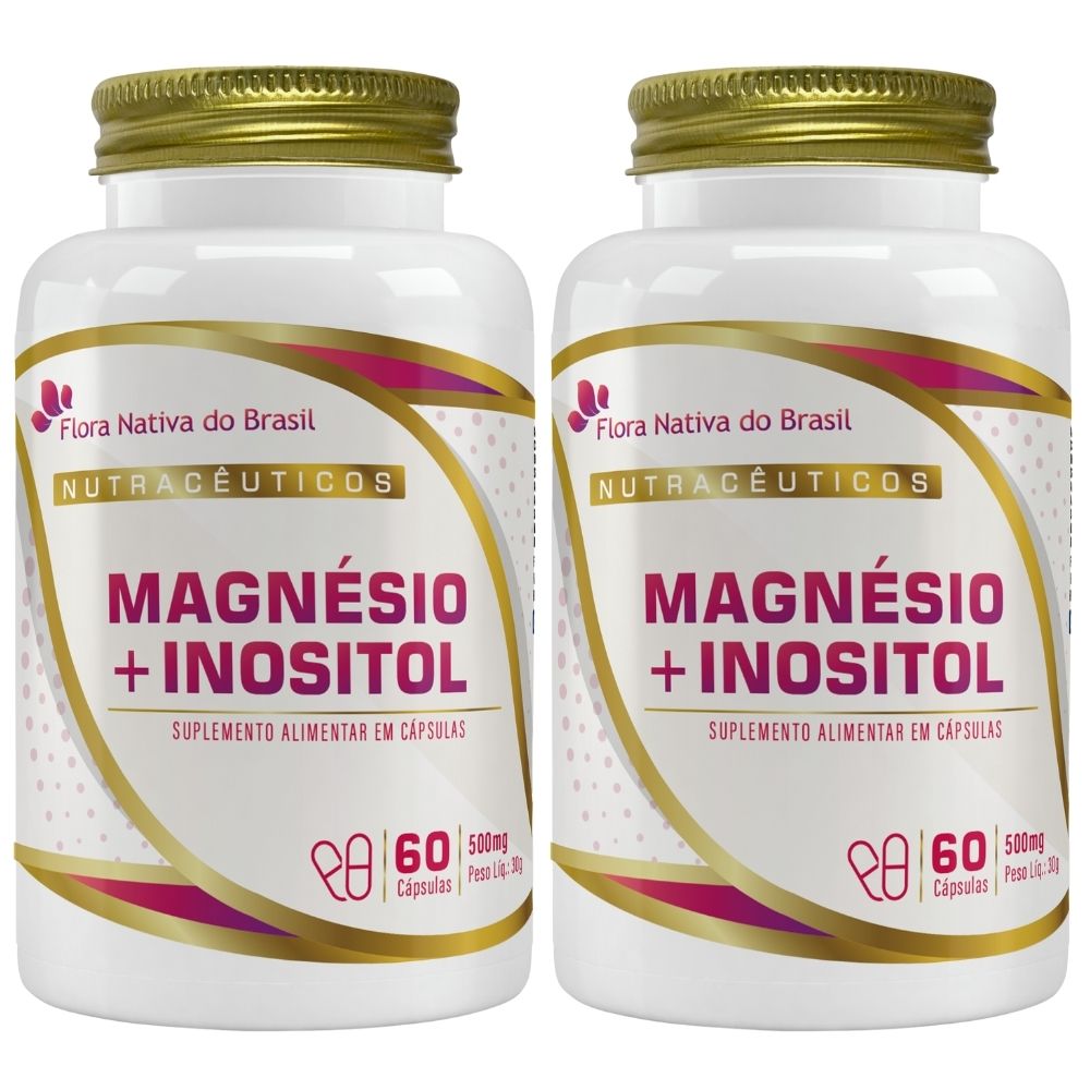 KIT 2X Magnésio + Mio-Inositol 60 cápsulas - Flora Nativa