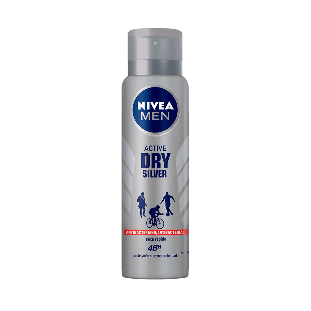 Desodorante Antitranspirante Nivea Men Silver Protect Dinamic Power 48h Aerossol 150ml