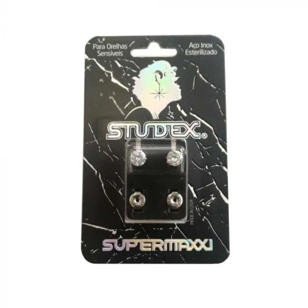 Brinco Studex Supermaxxi Cristal 6mm L6100w