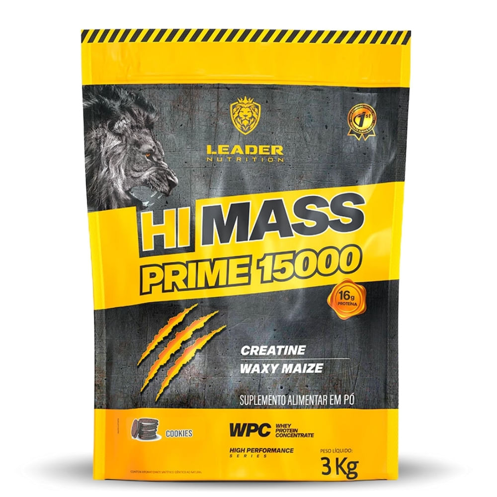 Leader - Hipercalórico com Creatina CreaMass - 3kg Sabor Cookies