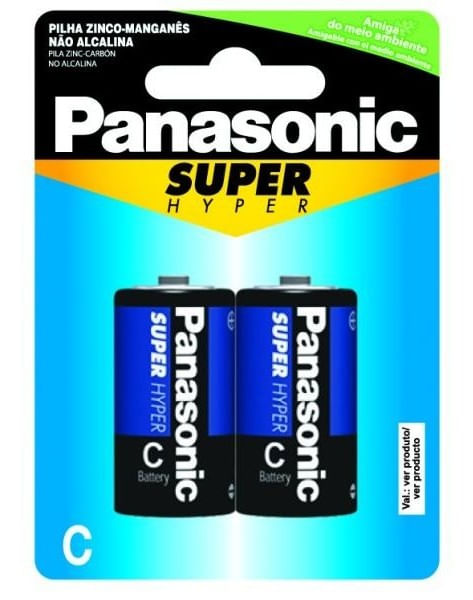 Pilha Panasonic Média Com 2 Unidades