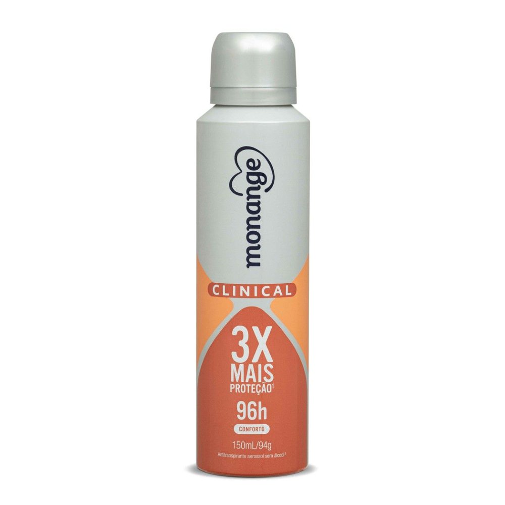 Desodorante Antitranspirante Monange Clinical Conforto 96h Aerossol 150ml