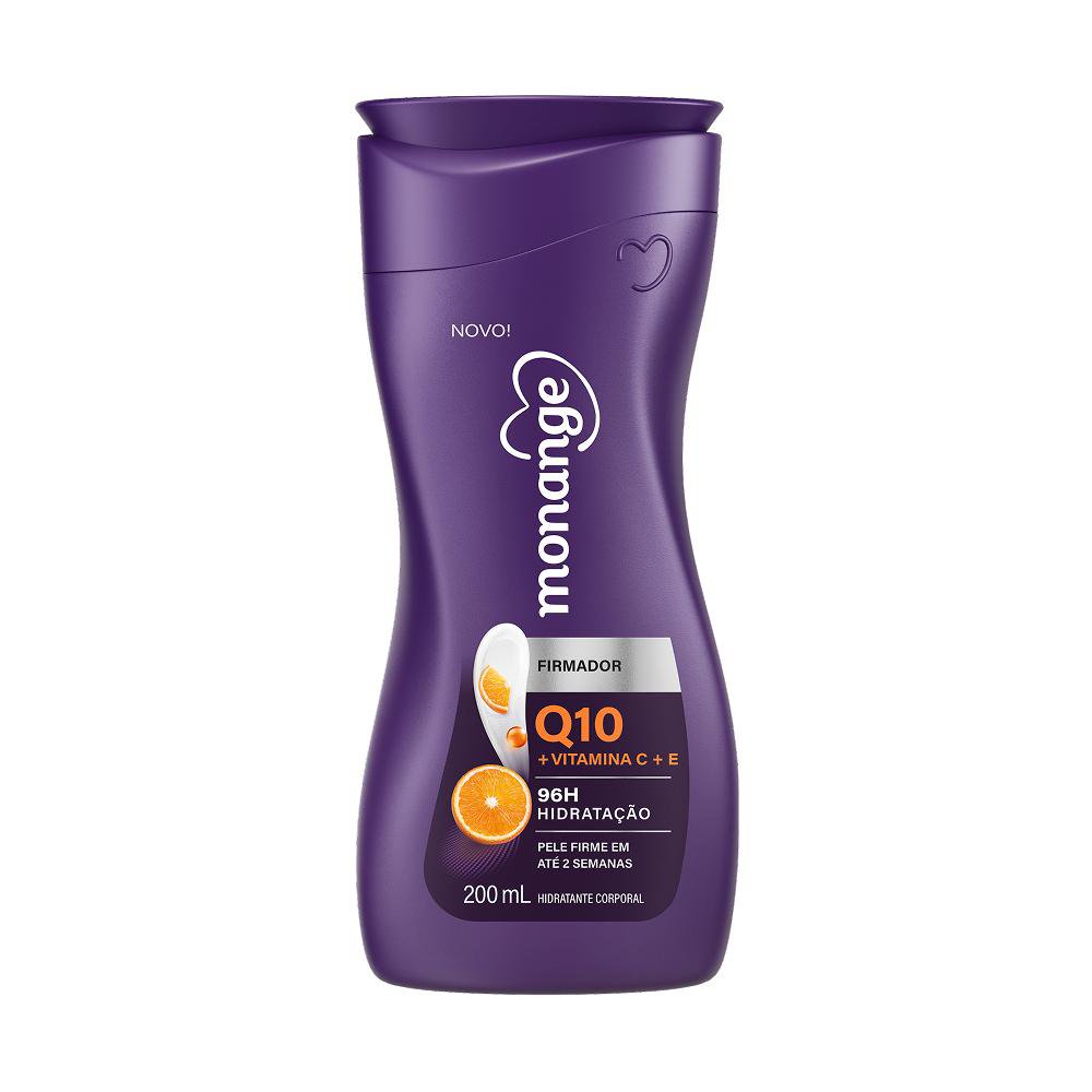 Hidratante Corporal Monange Firmador Q10 com Vitaminas C e E Pele Extrasseca 200ml