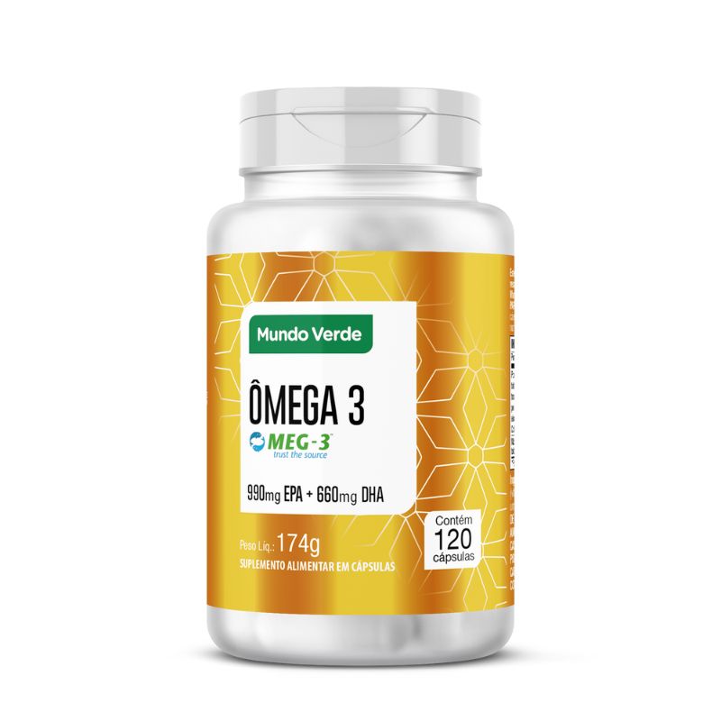 Ômega 3 EPA 990mg DHA 660mg Mundo Verde com 120 Cápsulas