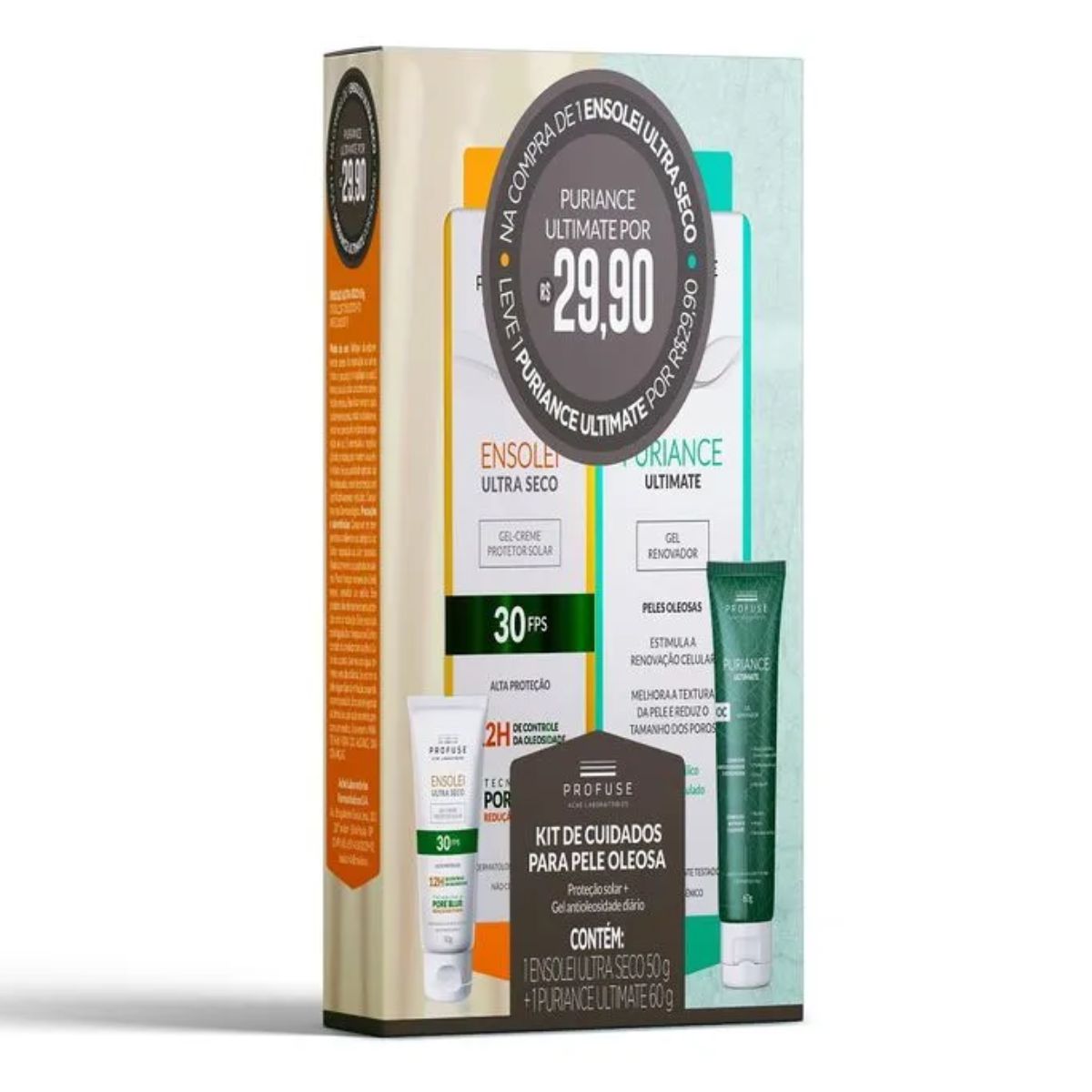 Kit Ensolei Ultraseco 50g + Puriance Ultimate 60g