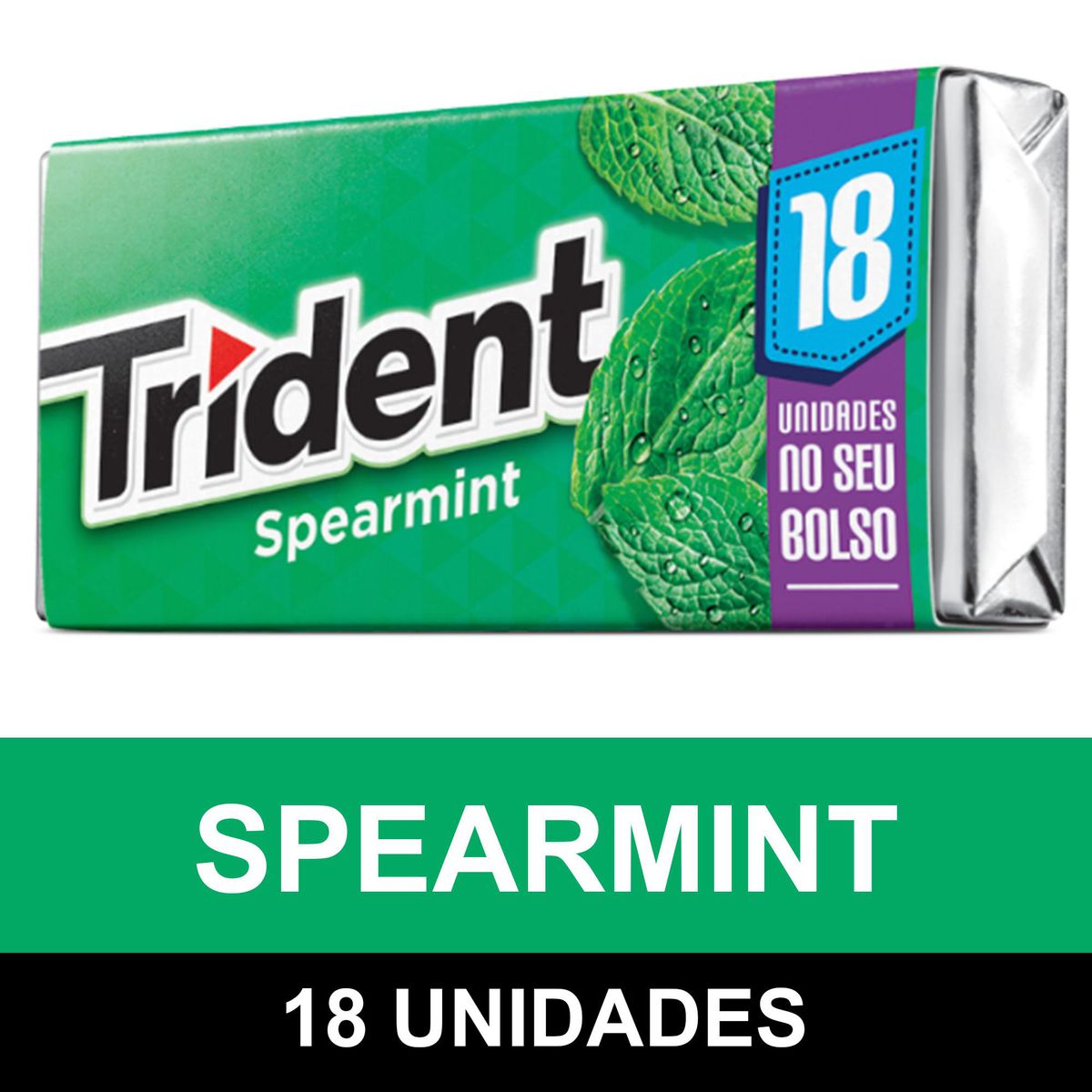 Goma de Mascar trident spearmint (18 unidades) 30,6g