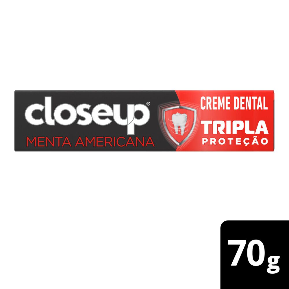 Creme Dental Closeup Tripla Proteção Sabor Menta Americana 70g