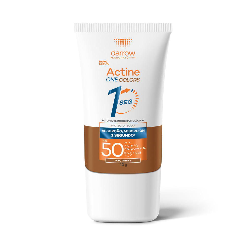 Protetor Solar Facial Dw Actine One Escuro Spf50 40g