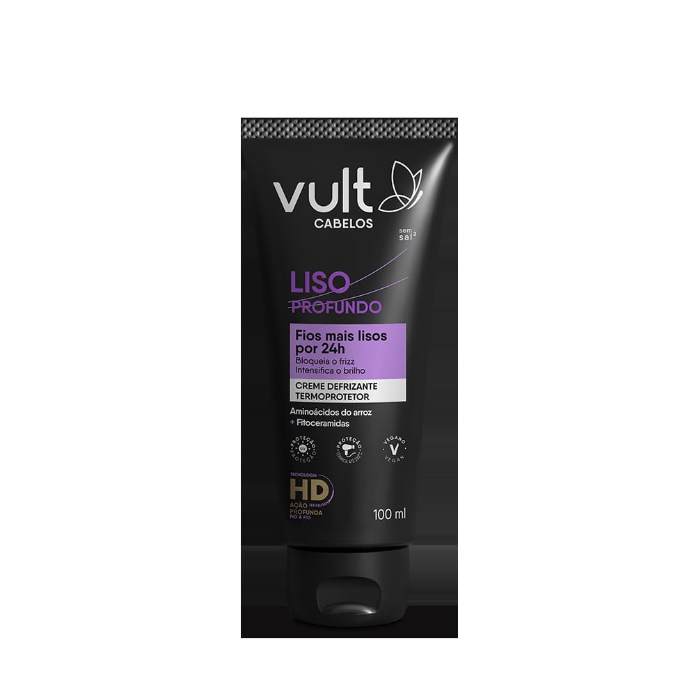Creme Defrizante Vult Liso Profundo Termoprotetor 100ml