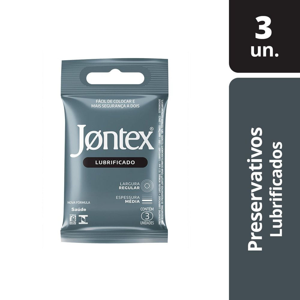 Preservativo Jontex Lubrificado 3 Unidades