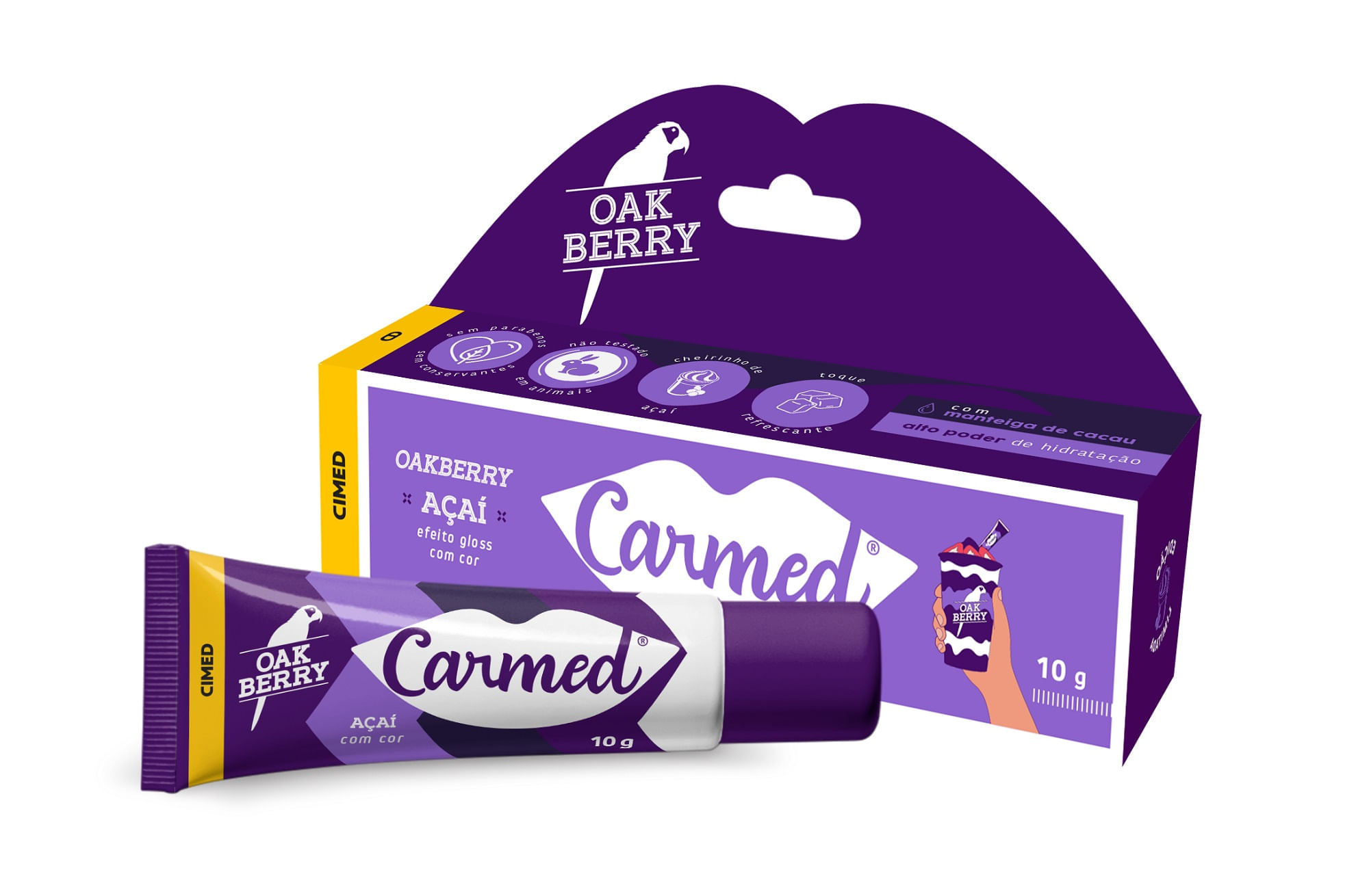 Hidratante Labial Carmed Oakberry Açaí 10g