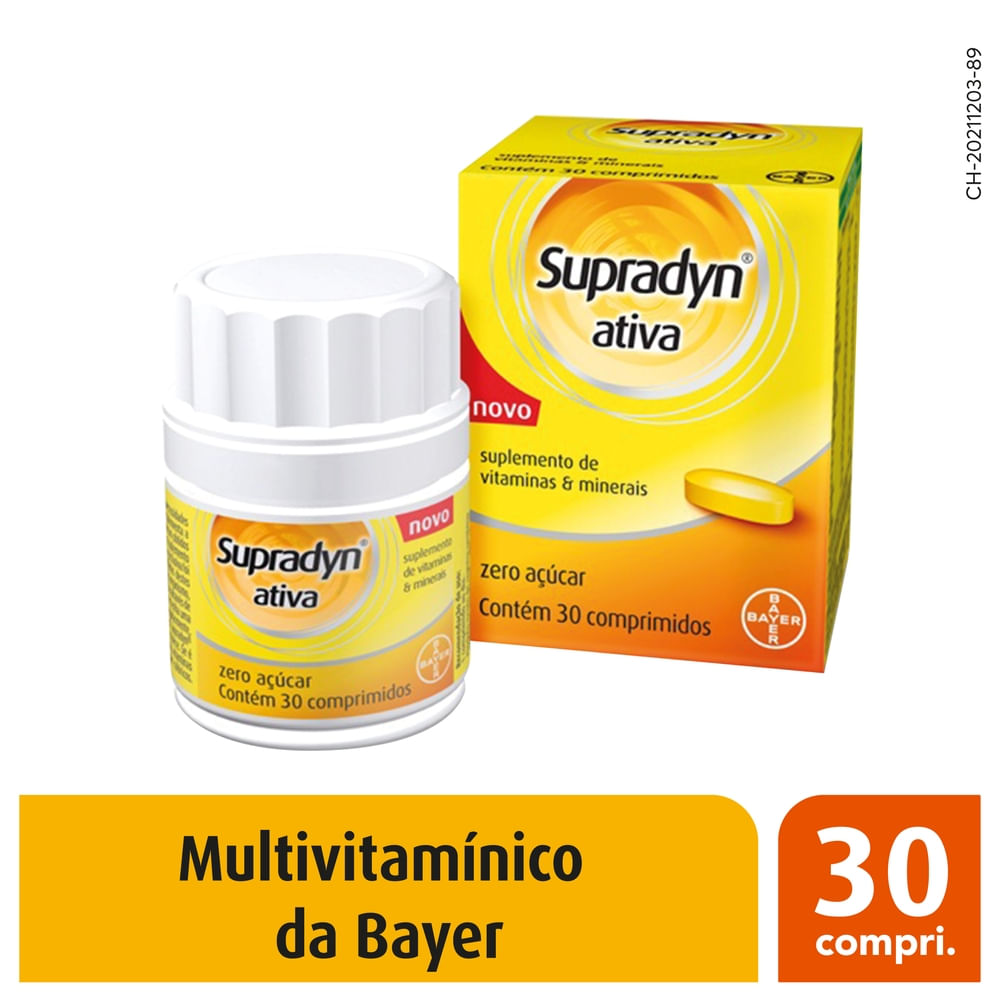 Supradyn Ativa Multivitamínico adulto 30 comprimidos