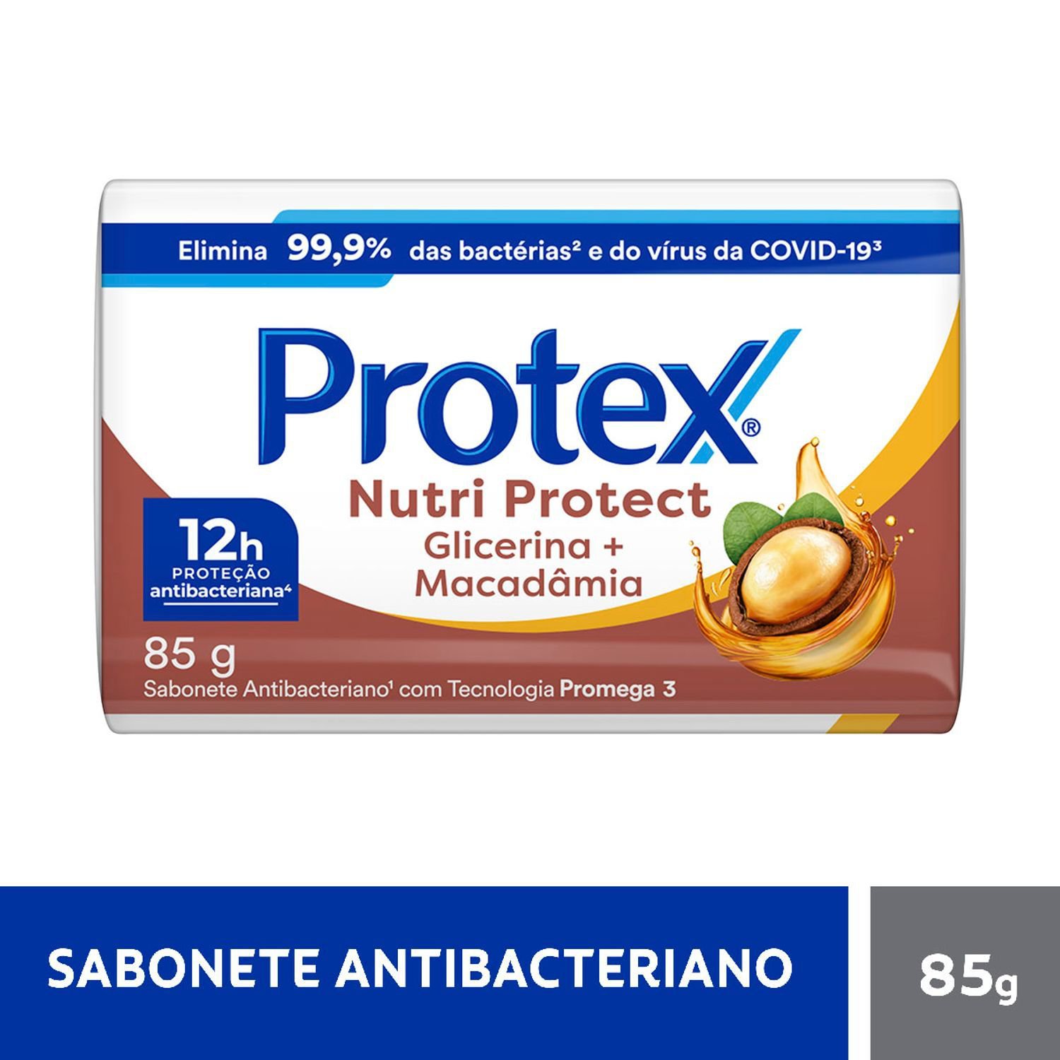 Sabonete em Barra Protex Nutri Protect Glicerina + Macadâmia Antibacteriano 85g