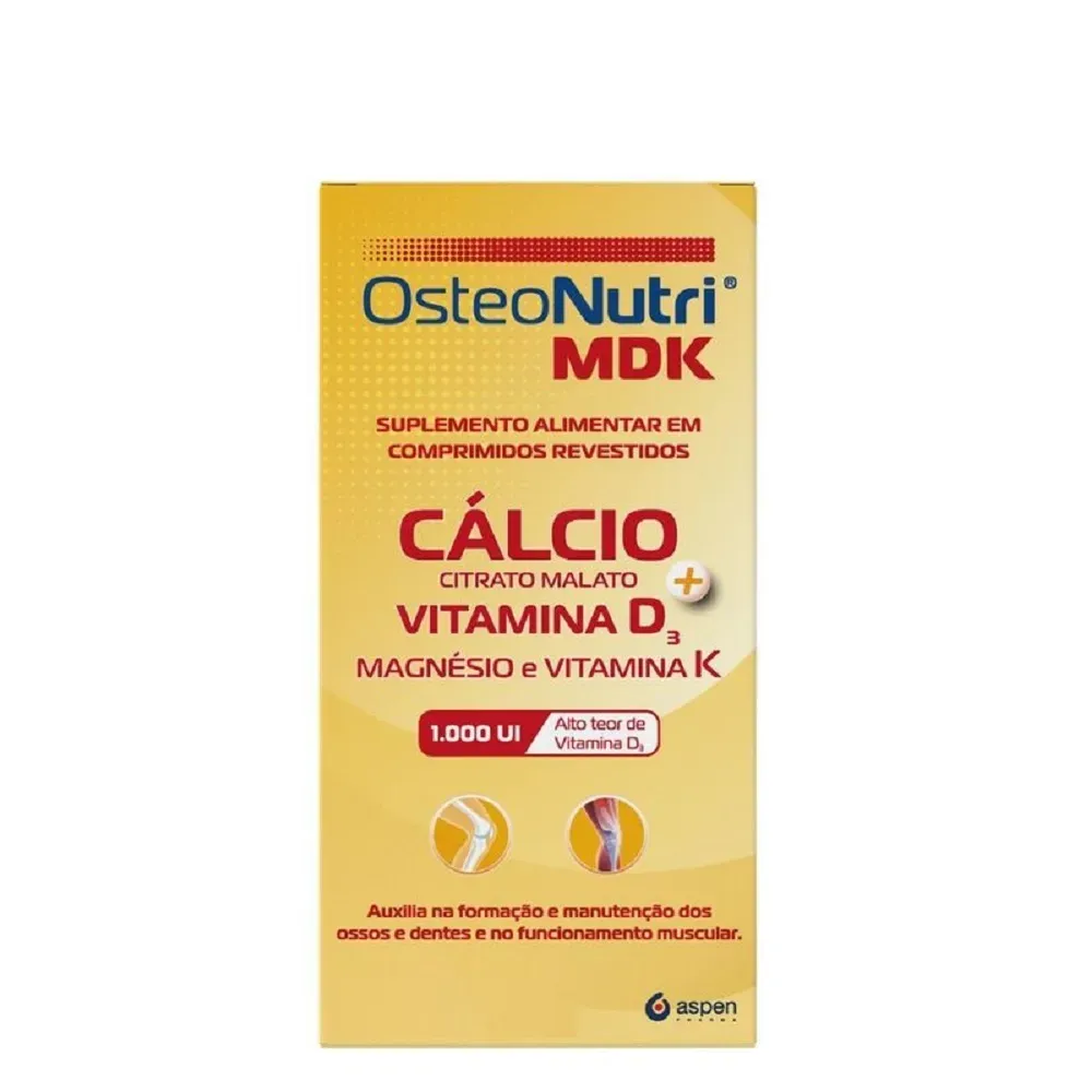 Suplemento Alimentar Osteonutri Mdk 1.000ui Vitamina D3 30 Comprimidos Revestidos